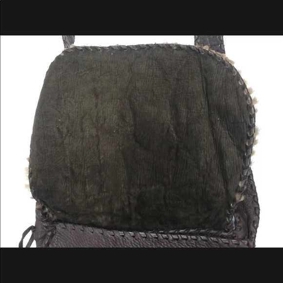 Shelly Litvak Authentic Gorgeous Brown Deerskin REAL FUR Shoulder Bag $1695 RARE - Picture 8 of 15
